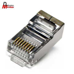 Ficha RJ45 Blindada Metálica Conector Red UTP Cat6