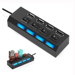 Hub USB Multiplicador 4 Puertos USB Luz Led Pc Notebook