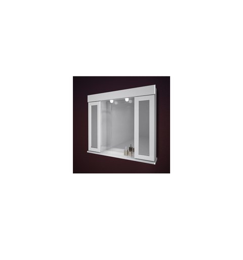 BOTIQUIN DOS PUERTAS ESPEJO SCHNEIDER 70X60X14CM BLANCO B72