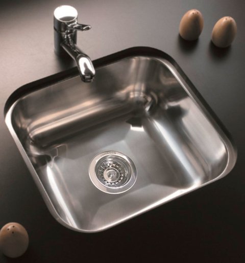 PILETA SIMPLE E28 JOHNSON 34X28,5X15CM ACERO INOX 304