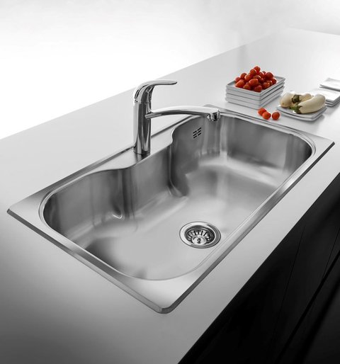 PILETA SIMPLE LUXOR SI85A JOHNSON 85,5X48,2X21CM ACERO INOX 304