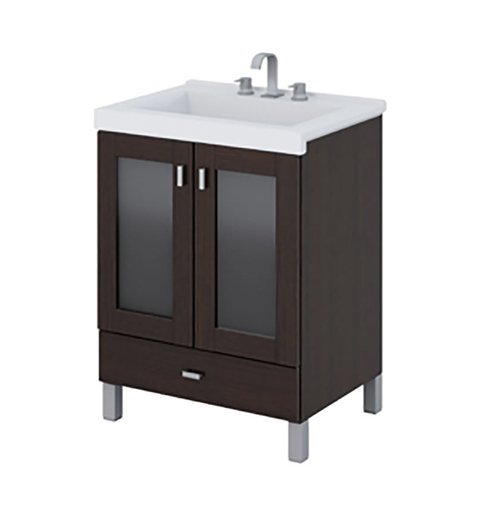 VANITORY TERRA VETRO 60X84X36CM WENGUE V60MW