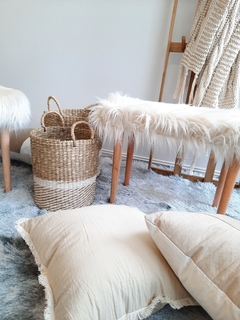 Banqitos Nórdicos Rectangulares Patas Madera - comprar online
