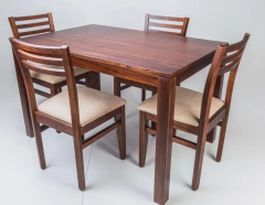 JUEGO DE MESA Y 4 SILLAS LUSTRADO - comprar online