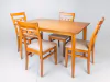 JUEGO DE MESA Y 4 SILLAS LUSTRADO