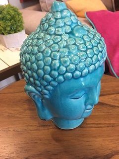 Buda Ceramica Cabeza Turquesa - comprar online