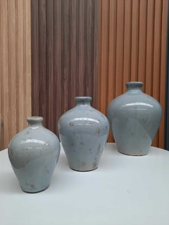 Jarrones Ceramica Aqua Set x 3 Hamal - Jaspe Deco