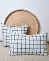 Funda Almohadon Grecia Cuadros Azules 50 x 70