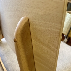 Silla Madera Natural Asiento Tapizado gris - Jaspe Deco