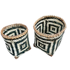Contenedores Canasto Fibra Natural Bamboo Set x 2
