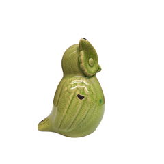 Adorno buho ceramica verde lima - comprar online