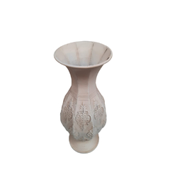 Florero chapa blanco vintage - Jaspe Deco