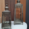 Farol Portavela Chapa Plata Set x2