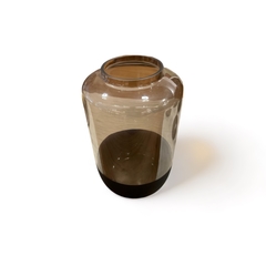 Jarron florero vidrio con base negra - comprar online