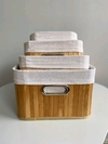 Canastos Seagrass Bambú set x 2 color Natural