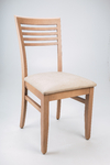 Silla Pino Asiento Tapizado Respaldo 3 Varillas S316