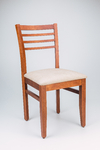 Silla Pino Asiento Tapizado Respaldo 3 Varillas S126