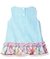 Set primaveral vestido + pantalón celeste a cuadritos con aplique de conejo bebe nena by Baby Bonnie - comprar online