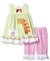 Set primaveral vestido + pantalón. Motivo jirafa de terciopelo! bebe nena by Bonnie Baby