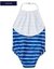Malla Azul con rayas blancas bebe nena by Ralph Lauren - comprar online