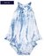Vestido con vuelo en espalda acampanado Blanco con azul bebe nena by Ralph Lauren