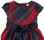 Vestido de Taffeta a cuadros azul y rojo con lazo Bebe nena By Ralph Lauren