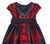 Vestido de Taffeta a cuadros azul y rojo con lazo Bebe nena By Ralph Lauren
