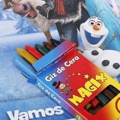 Kit Pintura Frozen Disney Cores Com Giz De Cera - comprar online