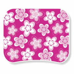 1125-Mouse Pad Flores Pink