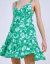 Vestido solero corto, escote V y recorte inferior con frunces.  Estampa exclusiva de la marca.  100% algodón. Clara Ibarguren. The Mix. Ediciones limitadas