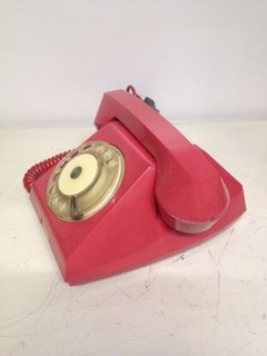 Telefone Antigo Década 70 Cor Vermelho - B Collection