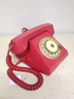 Telefone Antigo Década 70 Cor Vermelho na internet
