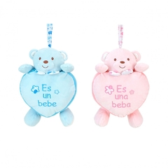 OSO ROSA Y CELESTE P/COLGAR 30CM ART.57619