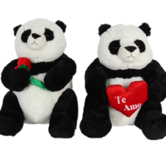 PANDA C/CORAZON Y FLOR 48CM ART.27005