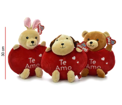 ANIMALES C/CORAZON 30CM ART.8121