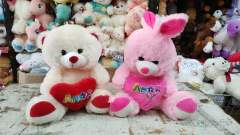 PERRO/OSO/CONEJO CON CORAZON 25CM - comprar online