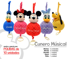 CUNERO MUSICAL 20CM ORIGINAL LIC.DISNEY ART.MY105 (PRECIO X UNIDAD)