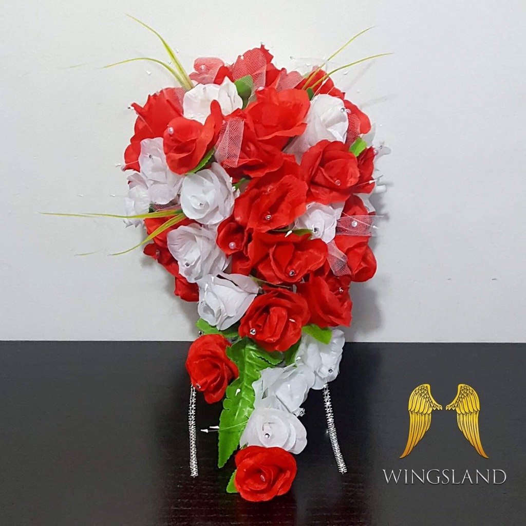 Ramo de novia + brazaletes Rojo - Comprar en Wingsland