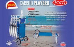 Carrito Playero Foco Brasil Porta Sillas Con Mesa Plastica 