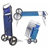 Carrito Playero Foco Brasil Porta Sillas Con Mesa Plastica  en internet