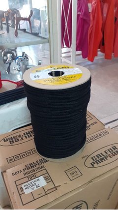 Soga De 6 Mm Elastica Negra