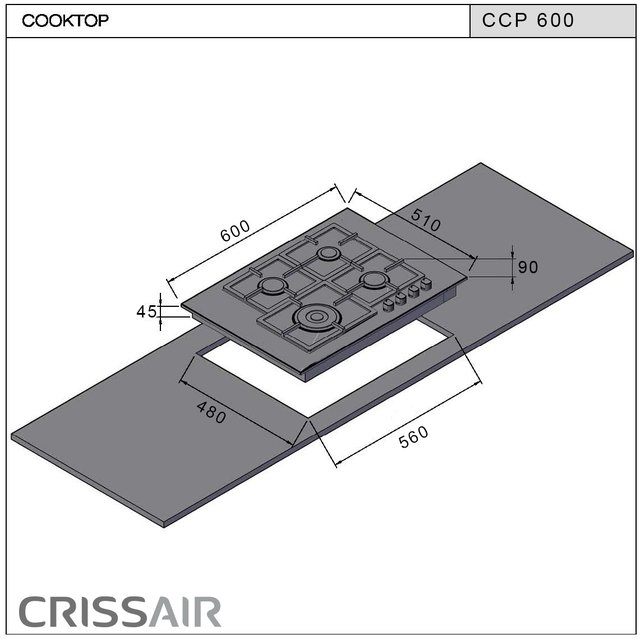 COOKTOP CRISSAIR CCP 600 na internet
