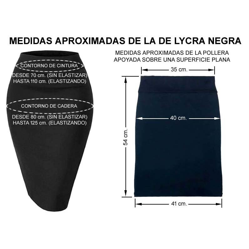 Elegante Sexy Pollera Tubo A La Rodilla De Lycra Negra