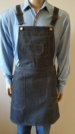 Avental Jeans Jardineira - SOB ENCOMENDA - comprar online