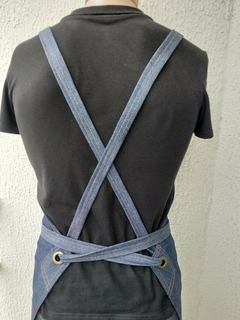 AVENTAL JEANS AZUL TOPAZIO - SOB ENCOMENDA - Made of Jeans