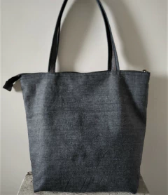 Bolsa Sacola Jeans Black Mandala - Made of Jeans