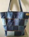Sacola Jeans Azul Patchwork