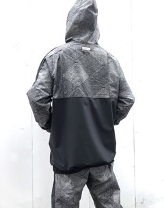 Hoodie Silver- Hecho a partir de un Kimono Japones - GRI3CO