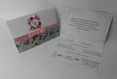 Convite Casamento com laço modelo 3 na internet
