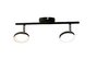 Aplique pastilla 2 luces LED INTEGRADO 12w Negro / Blanco